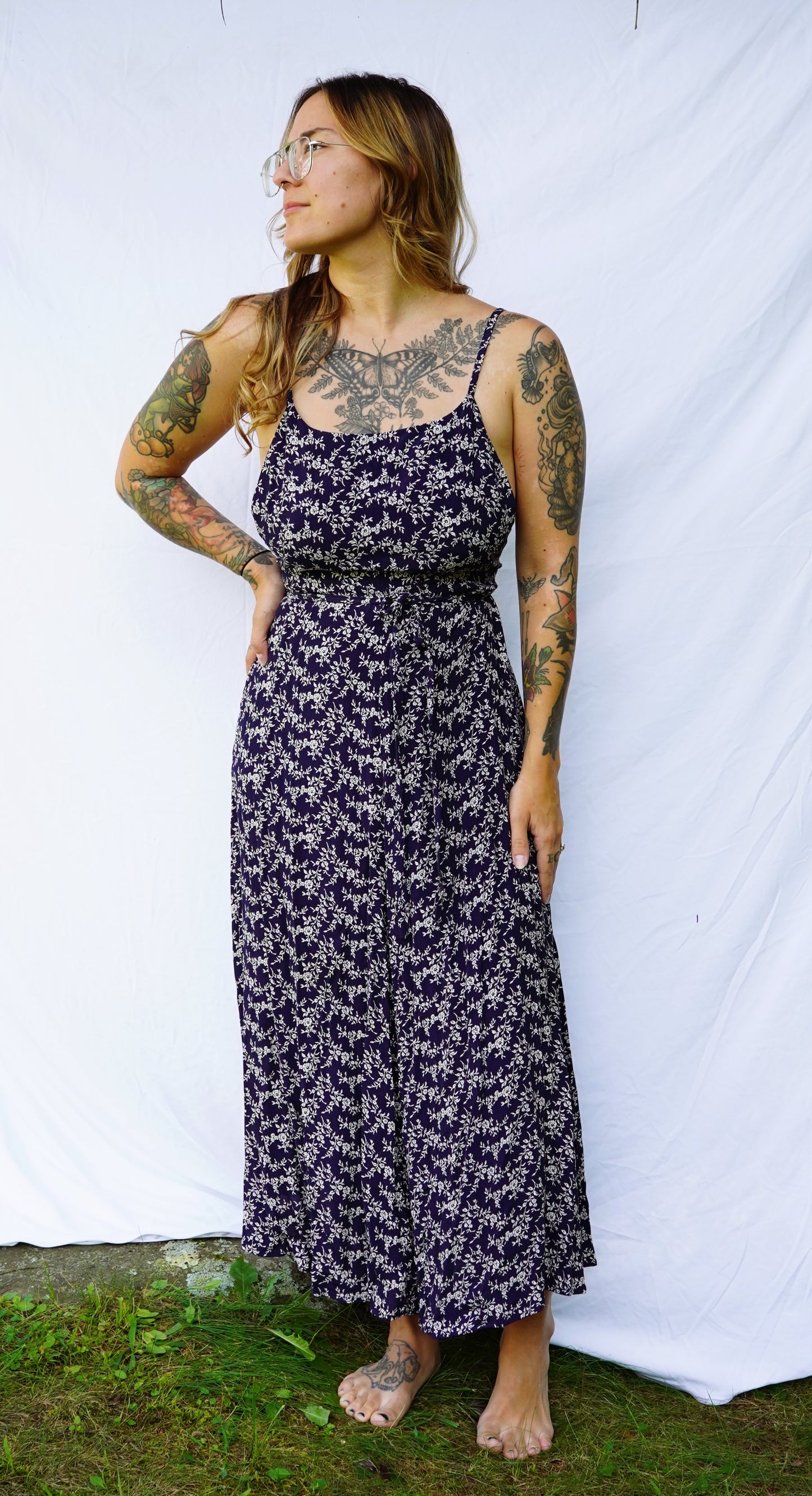 VINTAGE - Floral Wrap Dress